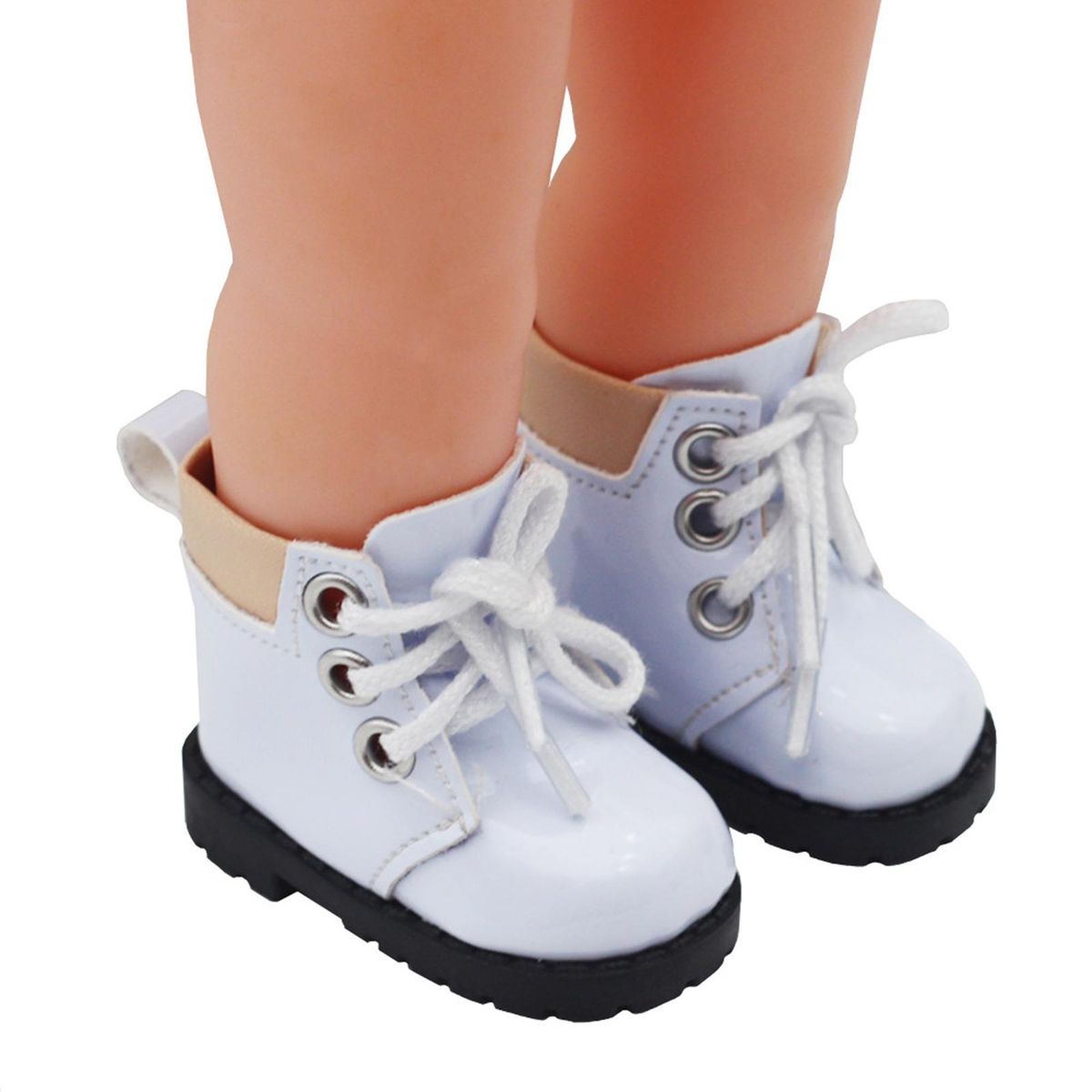 1 Pair BJD Doll Shoes Stuffed Cotton Doll Cute Mini Shoes Boot White