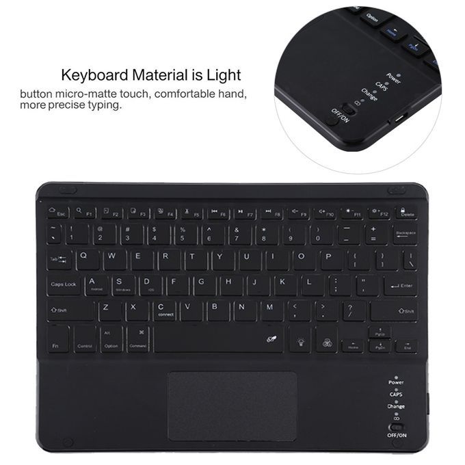 TG11BCS Detachable Bluetooth Black Keyboard Microfiber Leather Protective Case For IPad Pro 11 Inch (2020), With Backlight & Touchpad & Pen Slot & Holder (Pink)