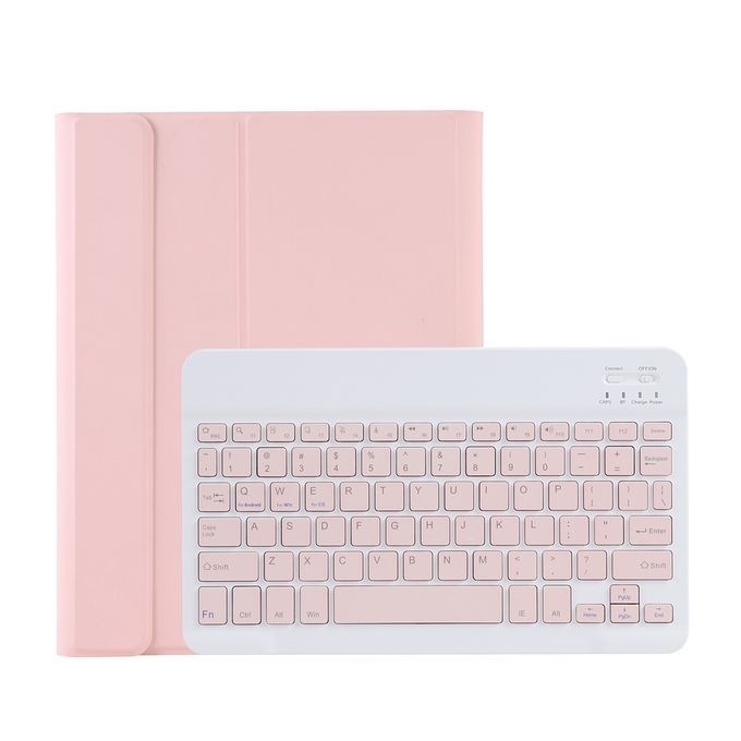 C-11B For IPad Pro 11 Inch (2020) Detachable ABS Candy Color Bluetooth Keyboard Protective Case With Stand & Pen Slot(Pink)