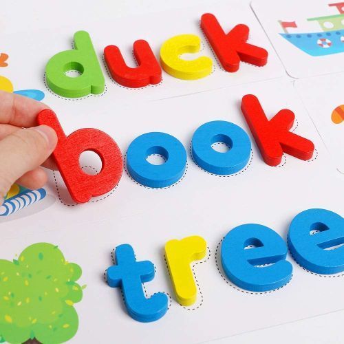 Spelling, Matching Letters, Flash Cards Montessori Educational Toy