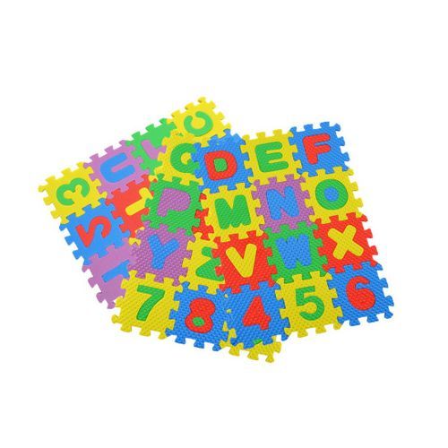 Colorful Puzzle Kid Educational Toy A-Z Alphabet Letters Numeral Foam Mat Multi-colored