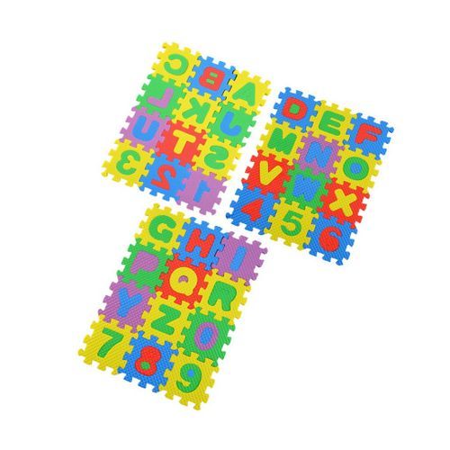 Colorful Puzzle Kid Educational Toy A-Z Alphabet Letters Numeral Foam Mat Multi-colored