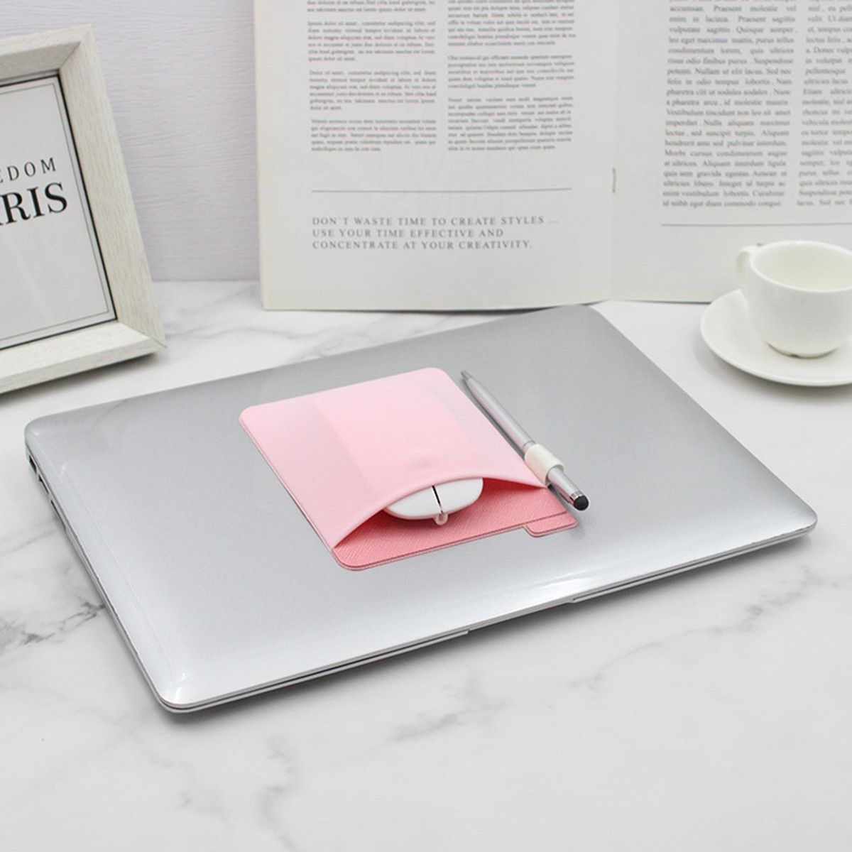 Storage Bag Laptop Accessories Portable Organizer Computer Peripherals Pink