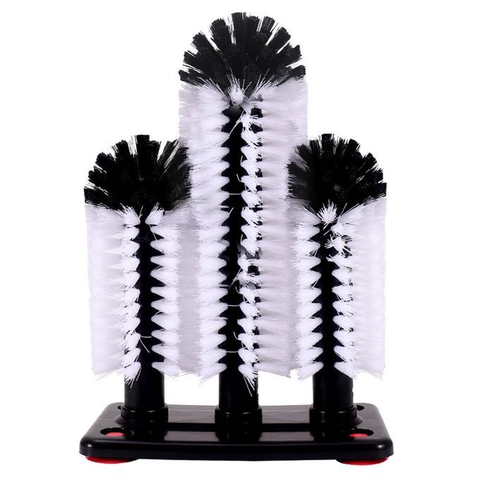 Brush Glass Washer Cleaner Scrubber Bar Pub Catering Set Of 3 Brushes