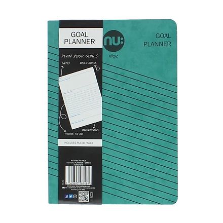 Nu Vibe Stripe A5 Goal Planner 80 Pages, Green