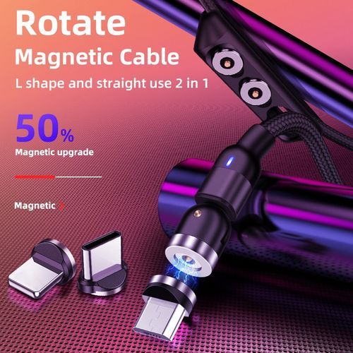 Round Magnetic Cable Plug Phone Microusb Android Charging