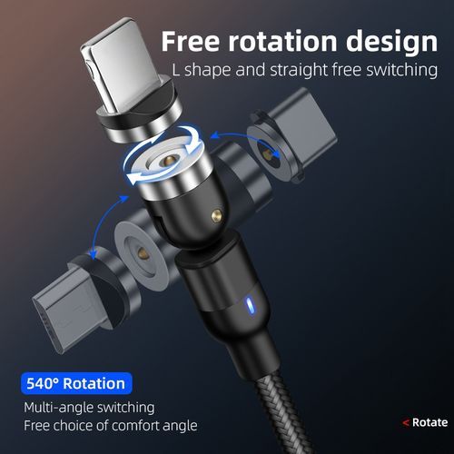 Round Magnetic Cable Plug Phone Microusb Android Charging