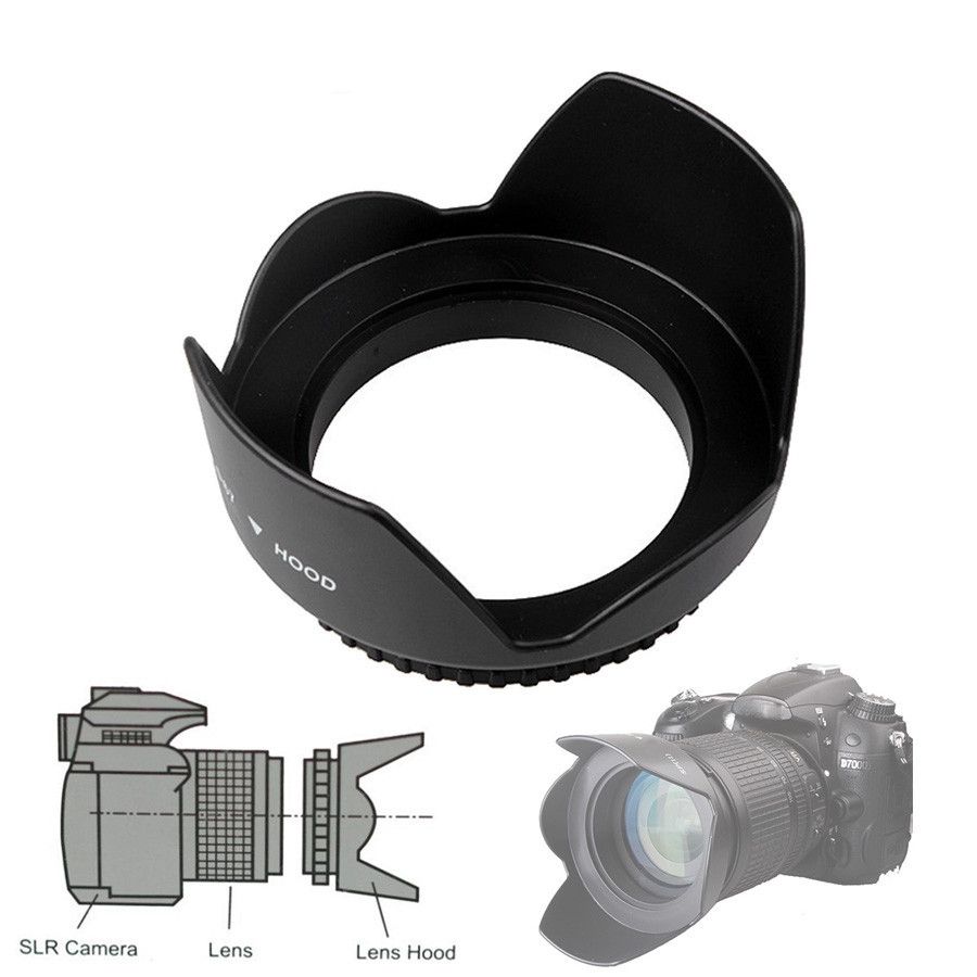 58mm Screw-In Flower Lens Hood For Canon Eos 1300d 1200d