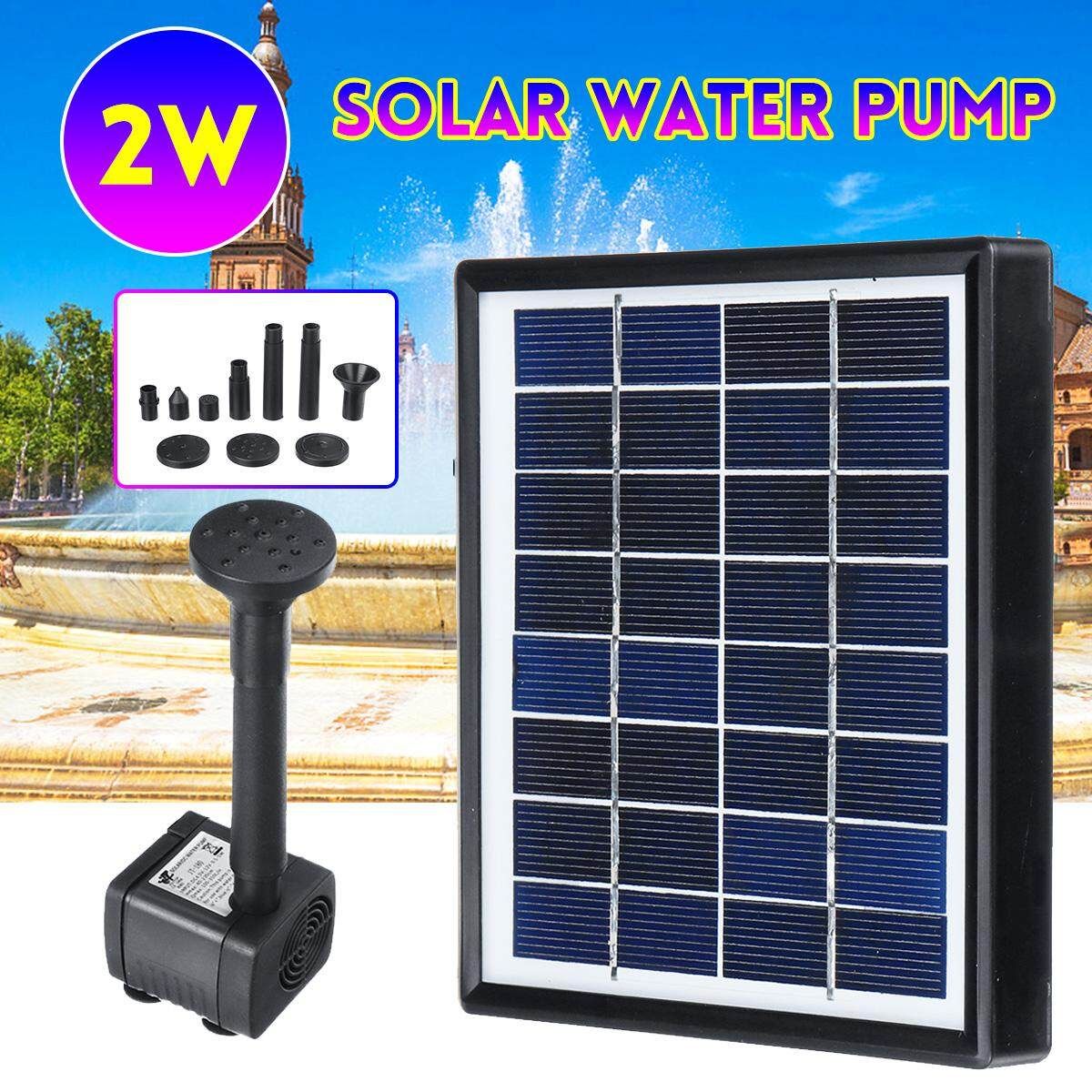 300L/H 2W Solar Panel Water Pump Garden Pond Floating Fountain Pool Aquarium