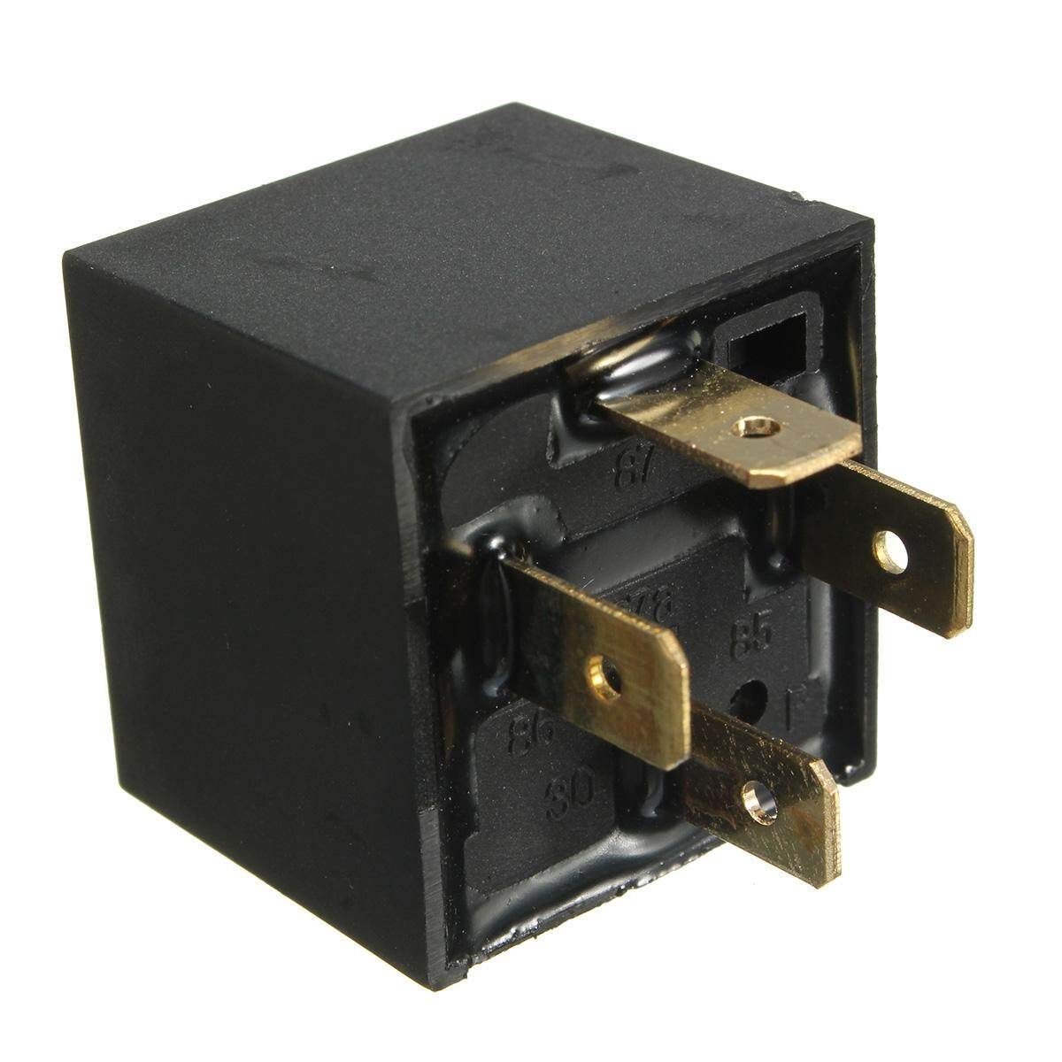 2 Pcs 40A AMP 12V 4 Pin Relay Socket Terminals Car Moto RELE Para Coche Barco ON/OFF