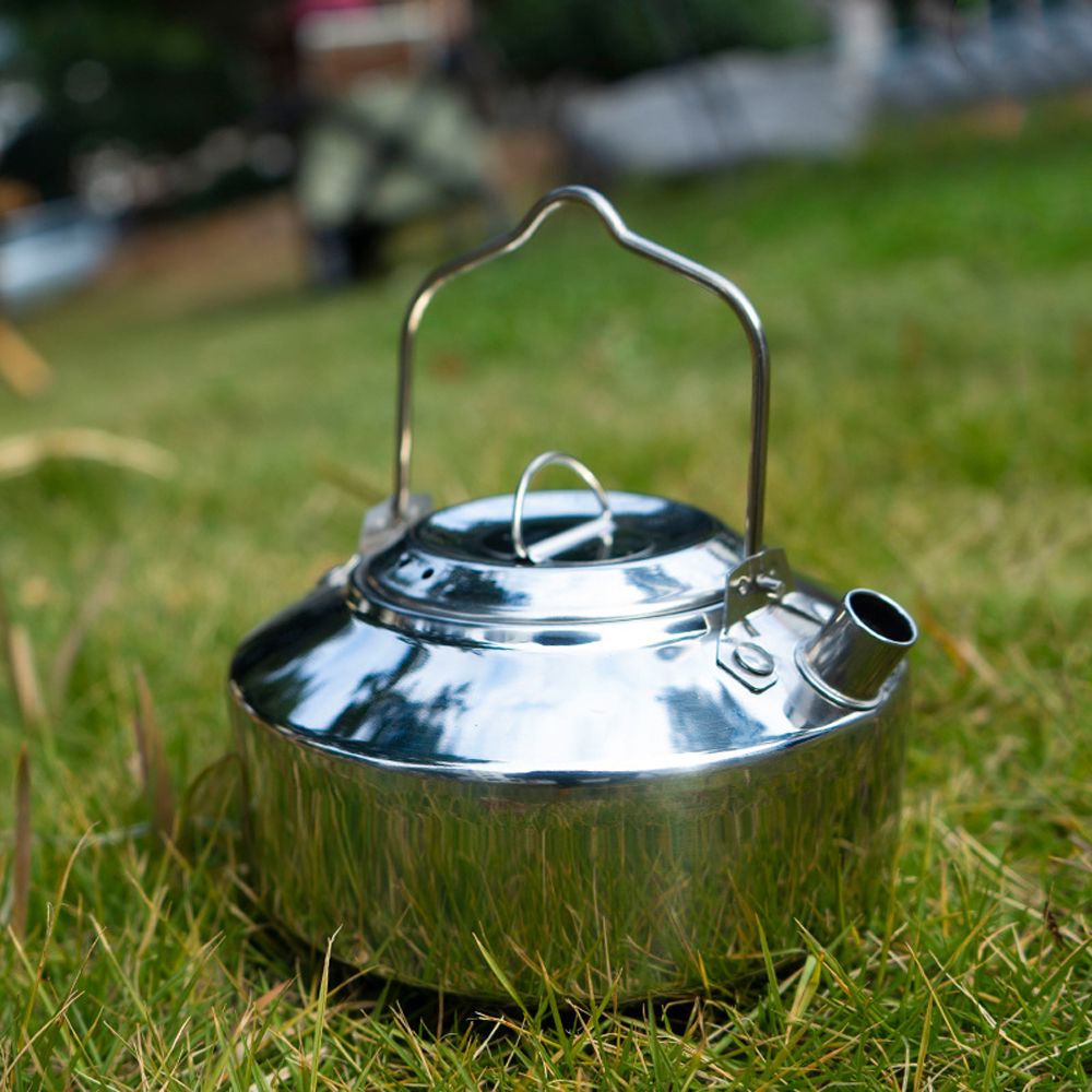 Outdoor Stainless Steel Kettle Locking Handle Camping Hung