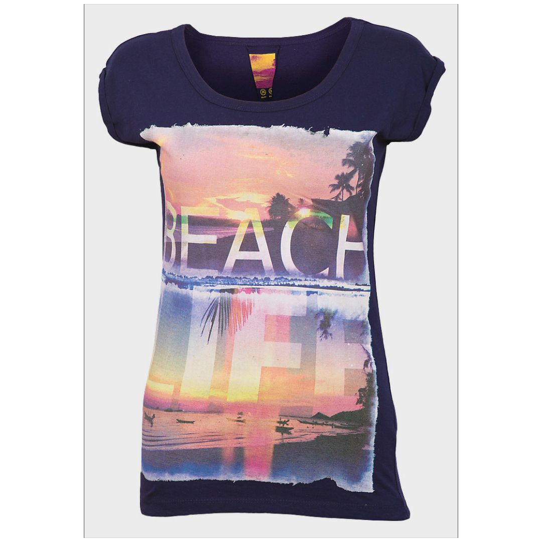 Mfed Ladies Beach Life Printed T Shirt