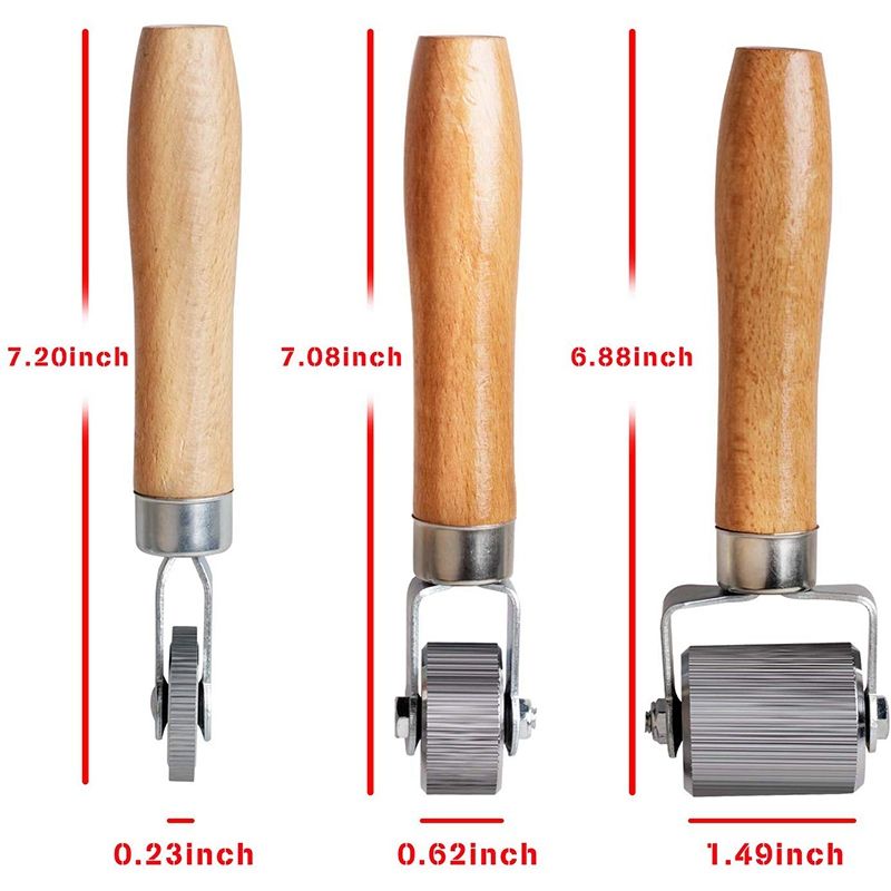 3 Pcs Car Sound Deadening Roller Metal Installation Tool