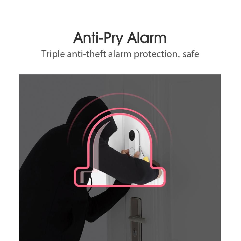 Xiaomo AI Smart Vision Video Doorbell MDB11 Face Identification 1080P Night Vision Doorbell Set  APP Remote Control Alarm Monitor Security Real-Time Video 220V