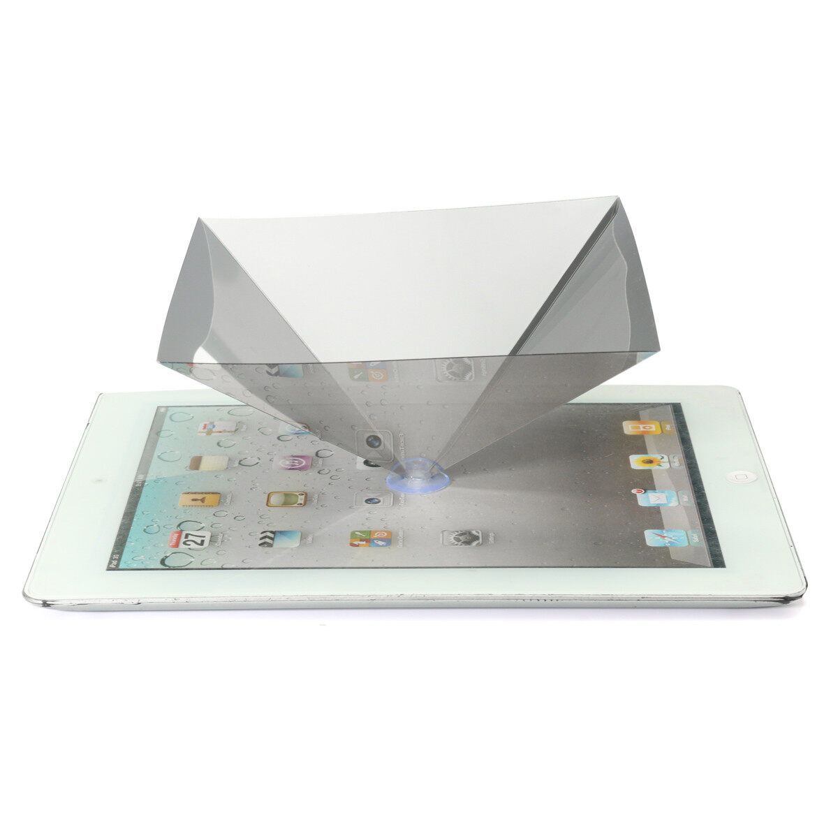 Potable 3D Holographic Hologram Display Pyramid Stand Projector For IPad Tablet