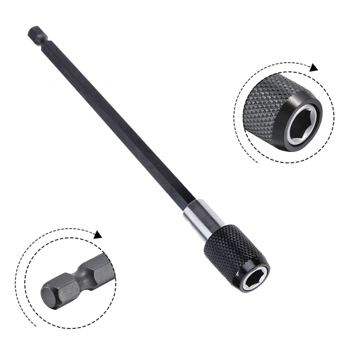 3Pcs Screwdriver Extension Bits Quick Release 1/4 Hex Shank
