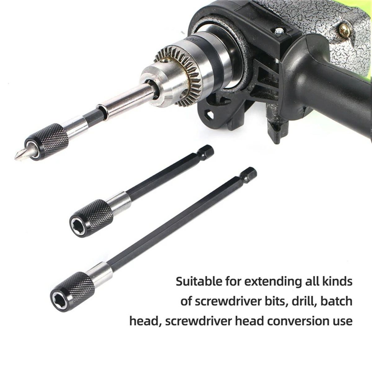 3Pcs Screwdriver Extension Bits Quick Release 1/4 Hex Shank