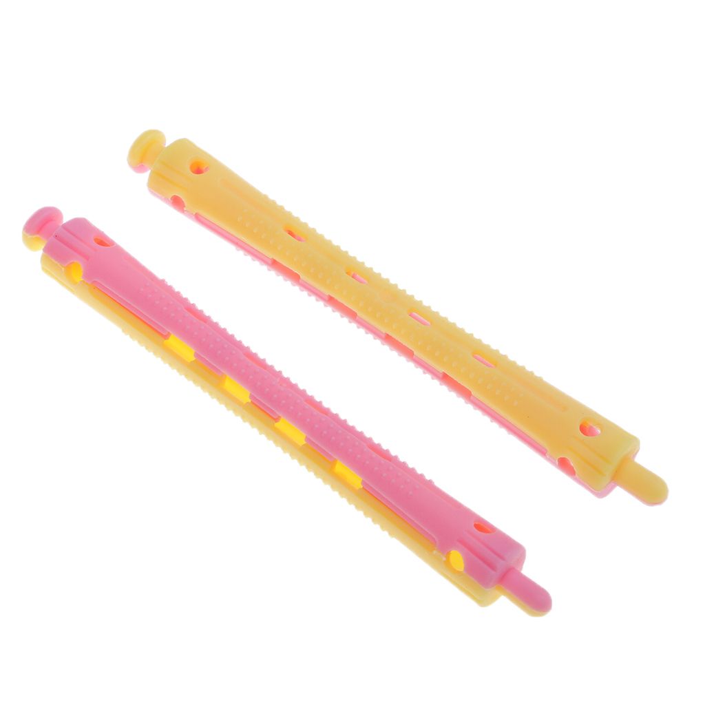 2x 12Pcs Barber Long Perm Rods Curling Waves Pin Curls Perming Rollers