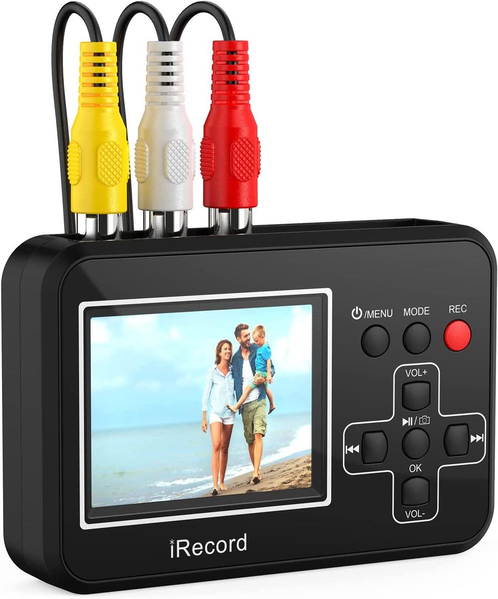 Video to Digital Converter, VHS to Digital Converter to Capture Video from VCR's,VHS Tapes,Hi8,Camcorder,DVD,TV Box and Gaming Systems