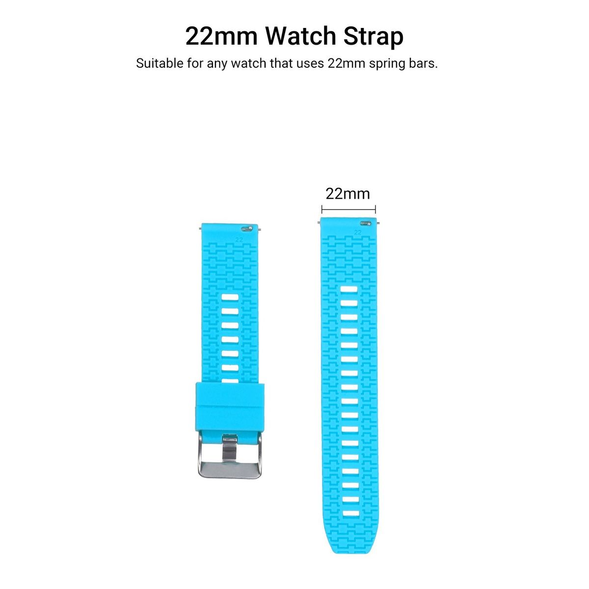 22mm Silicone Watch Strap Quick Release Watch Band With