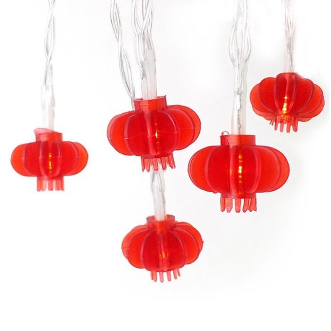20  S Round Red Lanterns String Lights USB Fairy String Lights De Oration-red
