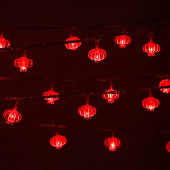 20  S Round Red Lanterns String Lights USB Fairy String Lights De Oration-red
