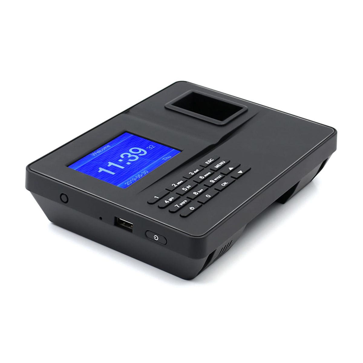 Intelligent Biometric Fingerprint Time Attendance Machine with 3.2 Inch TFT Display Screen Time Clock Fingerprint Password Employee Checking-in Recorder Reader Support USB Disk Ethernet Access Control Multi-language