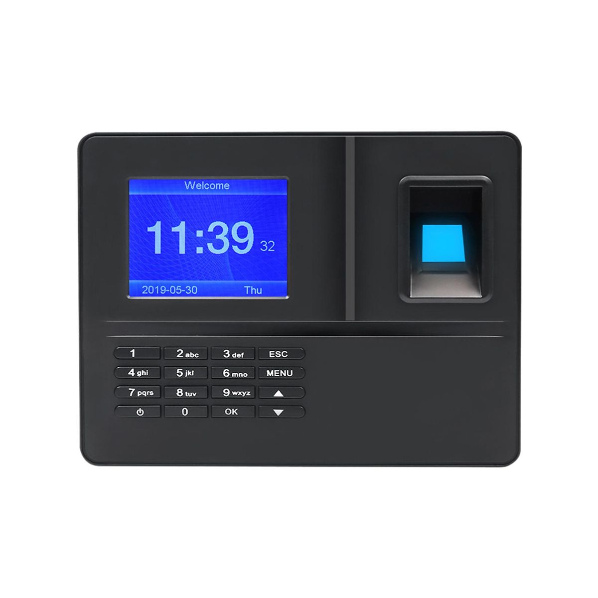 Intelligent Biometric Fingerprint Time Attendance Machine with 3.2 Inch TFT Display Screen Time Clock Fingerprint Password Employee Checking-in Recorder Reader Support USB Disk Ethernet Access Control Multi-language