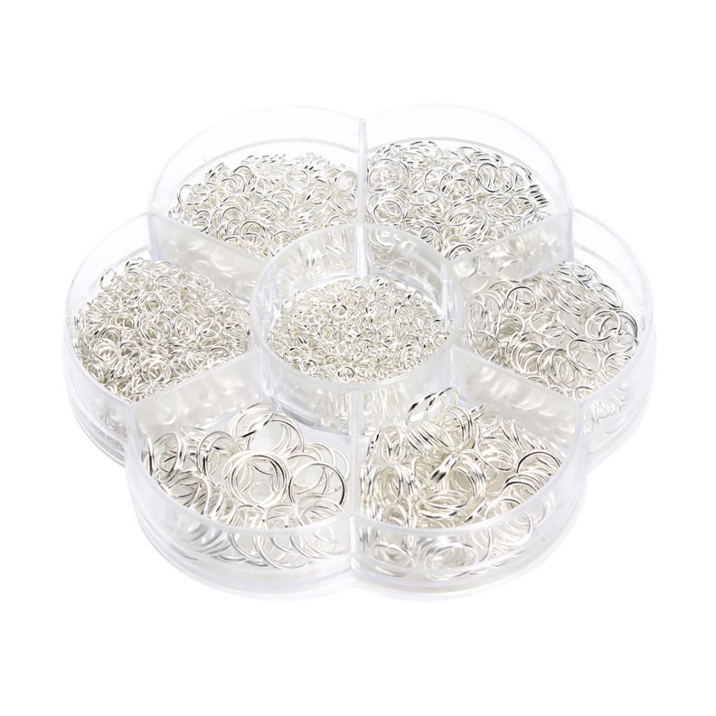1 Box Mixed Size Iron Plated Jump Rings Unsoldered