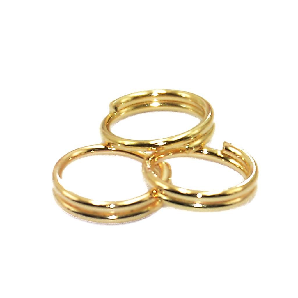 400pcs Double Loop Split Open Jump Ring Key Rings Findings Gold