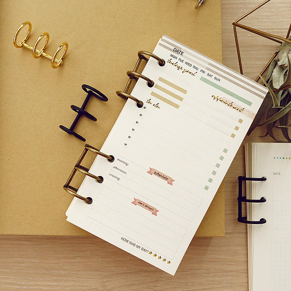 3Pcs A5 A6 Album Binder Spiral  Refillable Loose