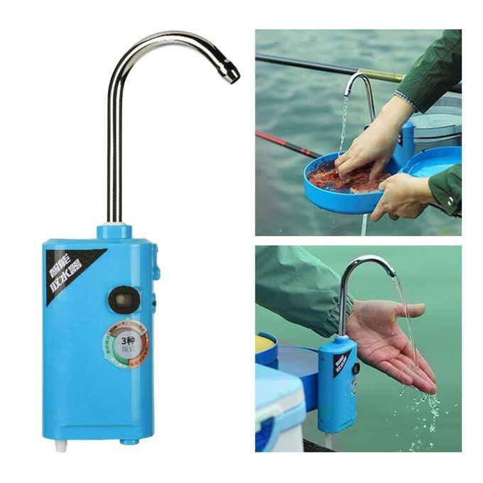 LED Portable Induction Water Absorber Rechargeable Oxygen Pump Blue