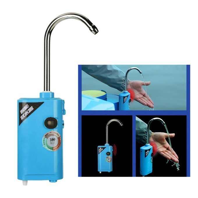LED Portable Induction Water Absorber Rechargeable Oxygen Pump Blue