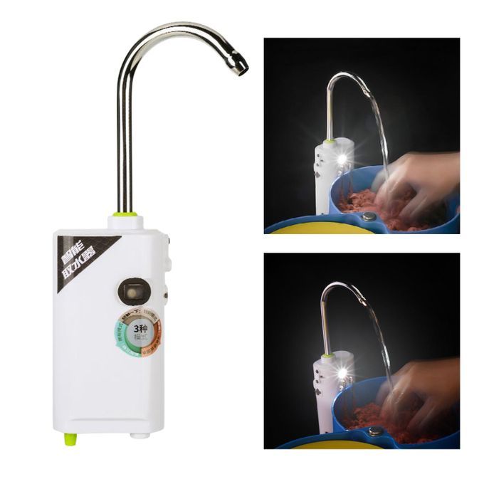 LED Portable Induction Water Absorber Rechargeable Oxygen Pump White