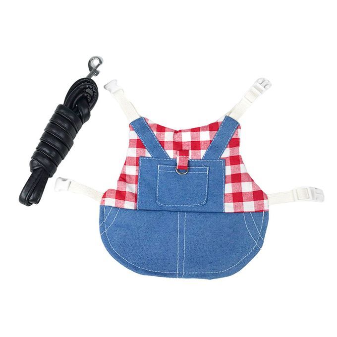 Rabbit Vest Harness Adjustable Soft Jacket Coat For Kitten Small L Red