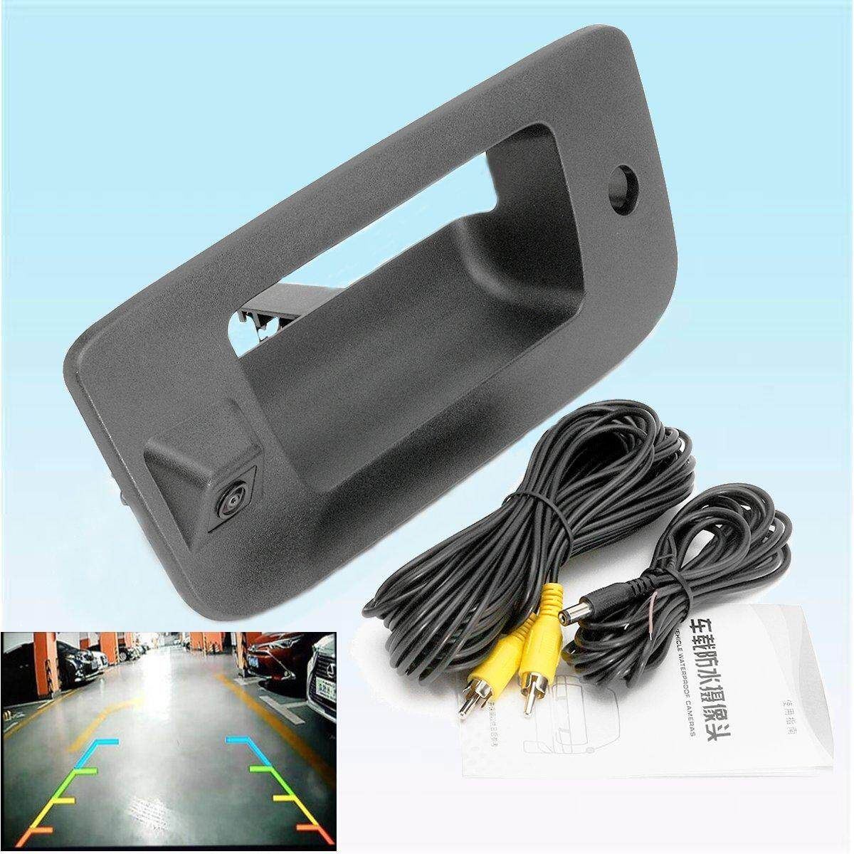 Chevrolet GMC Silverado Sierra Black Tailgate Handle Backup Camera 2007-2013