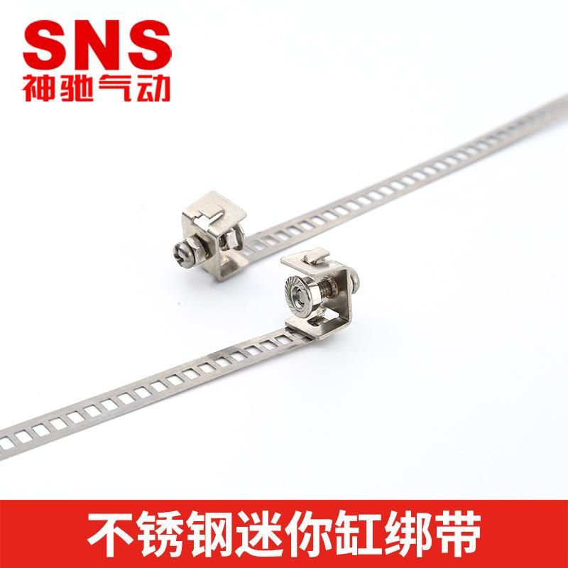 SNS Shenchi Pneumatic Stainless Steel Mini Strap Cylinder Strap Magnetic Switch Induction Switch