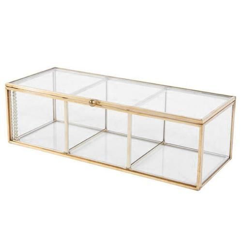 Cosmetic Storage Box Drawer Makeup Organizer With Lid Dust Proof Tools Desktop Glass Containers Case For Cosmetics
