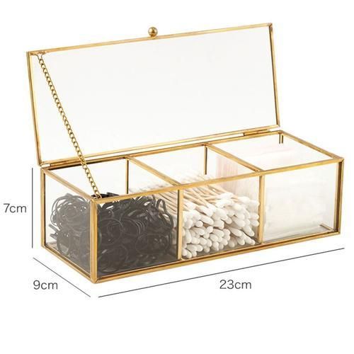 Cosmetic Storage Box Drawer Makeup Organizer With Lid Dust Proof Tools Desktop Glass Containers Case For Cosmetics