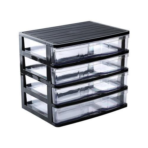 Multi Layer Plastic Desktop Drawer Storage Box Cosmetics Jewelry Finishing Transparent Storage Box Dressing Table Shelf