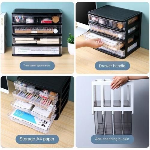 Multi Layer Plastic Desktop Drawer Storage Box Cosmetics Jewelry Finishing Transparent Storage Box Dressing Table Shelf