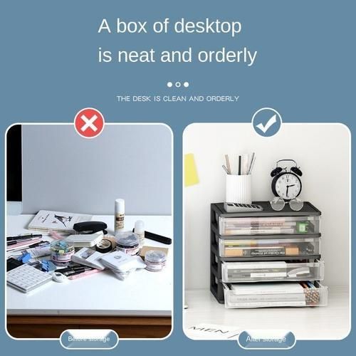 Multi Layer Plastic Desktop Drawer Storage Box Cosmetics Jewelry Finishing Transparent Storage Box Dressing Table Shelf