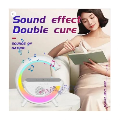 Bluetooth Speaker 3 In1 + Wireless Charger + Led Lamp  Bluetooth Wireless Charging LED RGB Convenient Mobile Charging