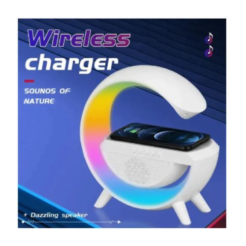Bluetooth Speaker 3 In1 + Wireless Charger + Led Lamp  Bluetooth Wireless Charging LED RGB Convenient Mobile Charging