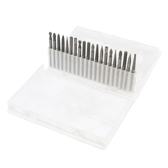 20Pcs HSS Routing Router Bits Burr Rotary Tools 1/8'' /3mm Shank