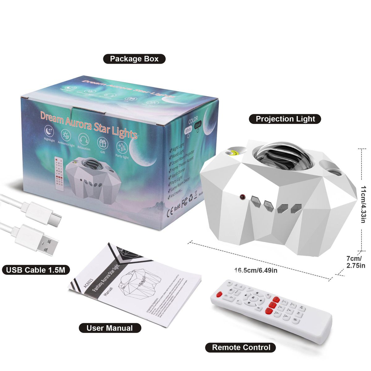 Dreamy moon northern light starry sky lamp projector usb bluetooth audio laser starry atmosphere stage led light There are 27 pieces in a box, please shoot in multiples of 27. Please do not mix shots of different colors or sp