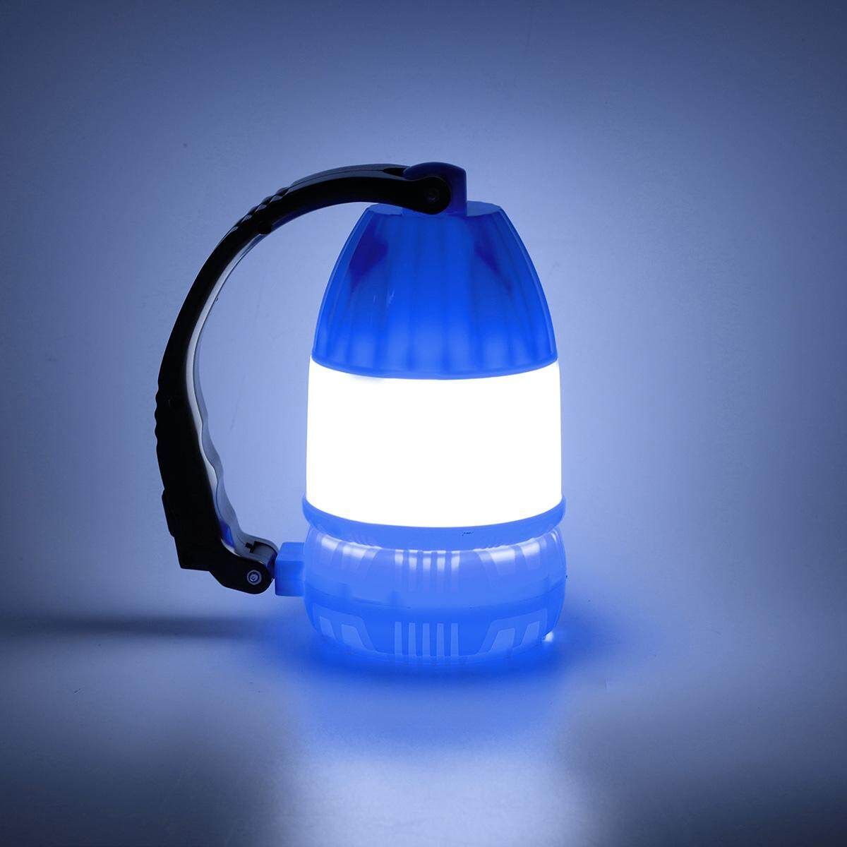 3in1 Camping Outdoor Solar/USB Recharge Light LED Portable Night Lamp Lantern Red/Orange/Blue Sky Blue