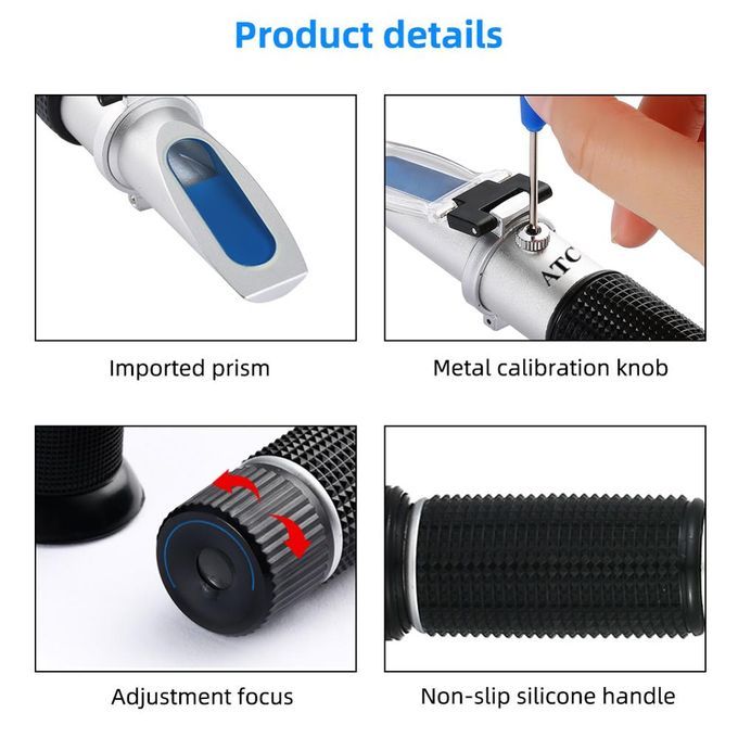 Hand Held Tester Tool 4 In 1 Engine Fluid Glycol Antifreeze Freezing Point Car Battery Refractometer Antifreeze Tester