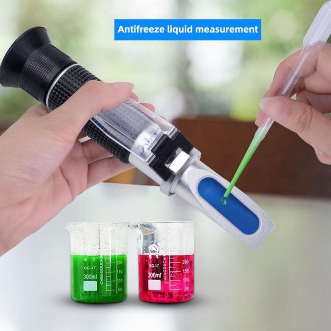 Hand Held Tester Tool 4 In 1 Engine Fluid Glycol Antifreeze Freezing Point Car Battery Refractometer Antifreeze Tester