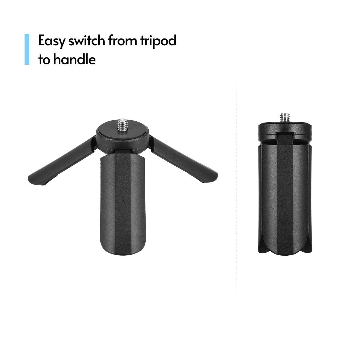 Mini Tabletop Folding Tripod With 1/4 Screw For Mobile Phone